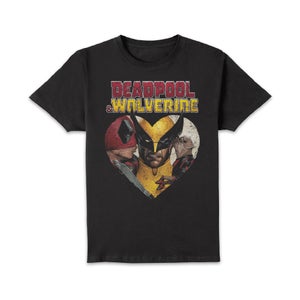 Deadpool & Wolverine Kisses Unisex T-Shirt - Black