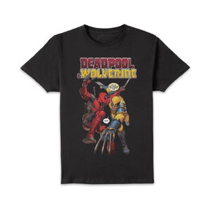 Deadpool & Wolverine Fight Unisex T-Shirt - Black